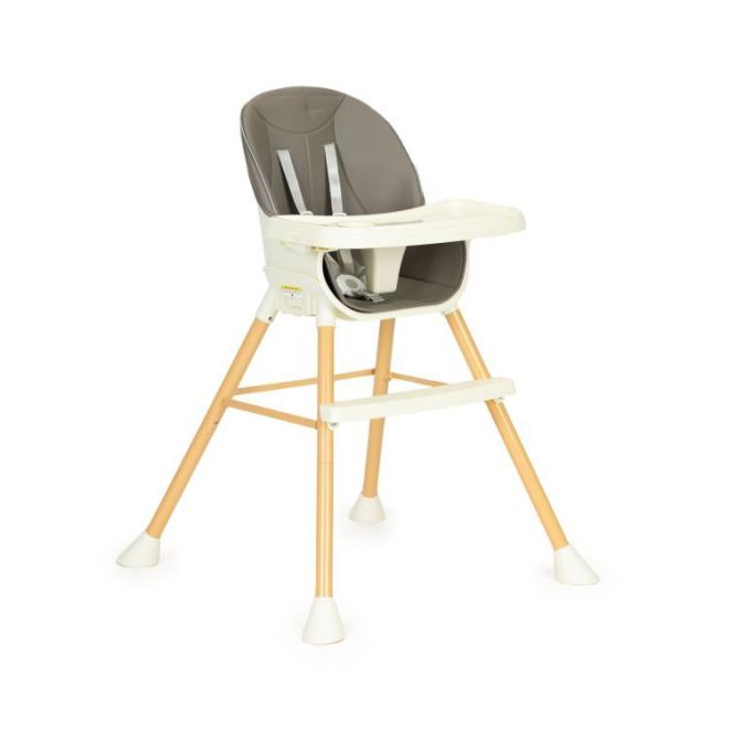 Levně Dětská židle na krmení 2 v 1 v šedé barvě, Multi__HA-018 GRAY