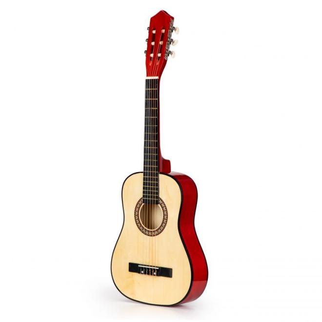 Levně Velká dřevěná dětská kytara v červené barvě, Multi__HX18026-34 CLASSIC