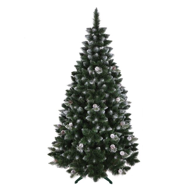 Kvalitní hustý vánoční stromeček borovice s šiškami - 220 cm