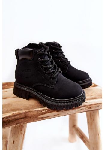 Černé zateplené boty pro děti