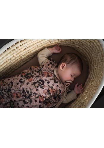 Dětský bavlněný spací pytel ve fialové barvě