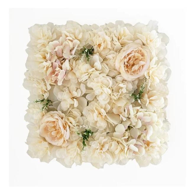 Levně Bílý květinový nástěnný panel, WK02