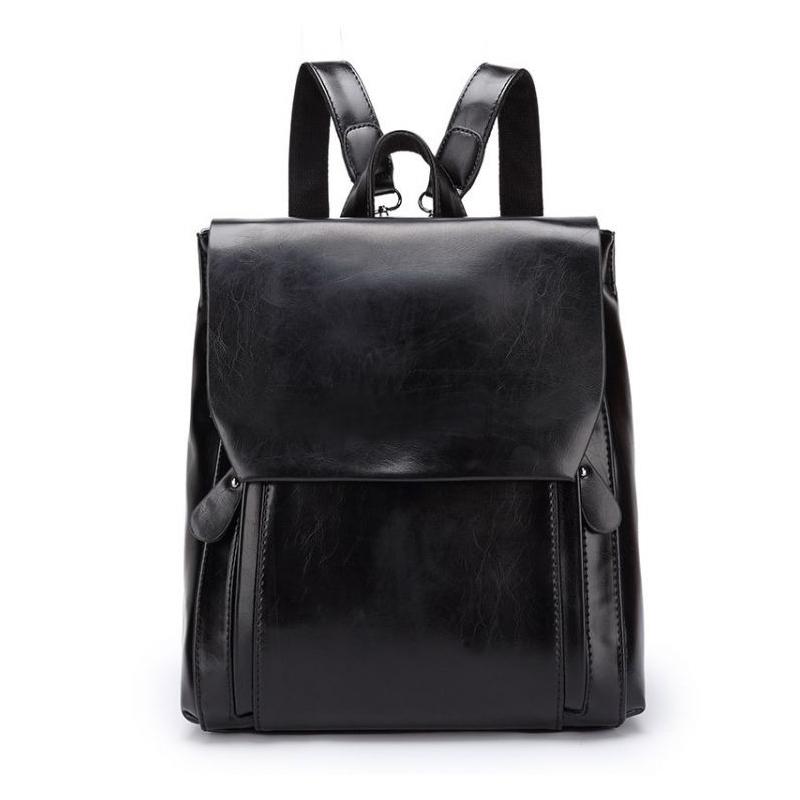 Dámsky elegantný ruksak z ekokože v čiernej farbe, PL89CZ