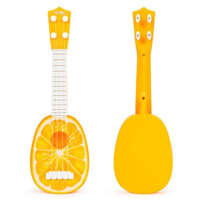 Levně Ukulele kytara pro děti, čtyři oranžové struny, Multi__MJ030 ORANGE