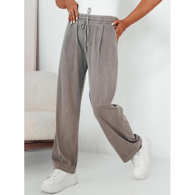 Šedé široké dámské kalhoty, UY2037 M/L