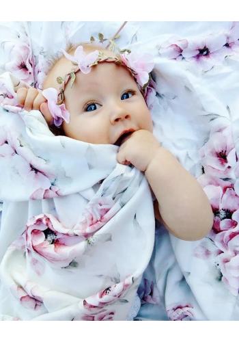 Bambusové dětské plenky 2ks - květy