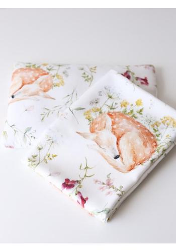 Letní bambusová deka pro miminka - Spící srnka (polštář grátis)