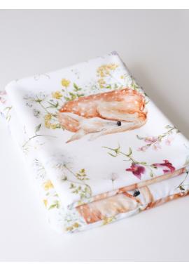 Letní bambusová deka pro miminka - Spící srnka (polštář grátis)