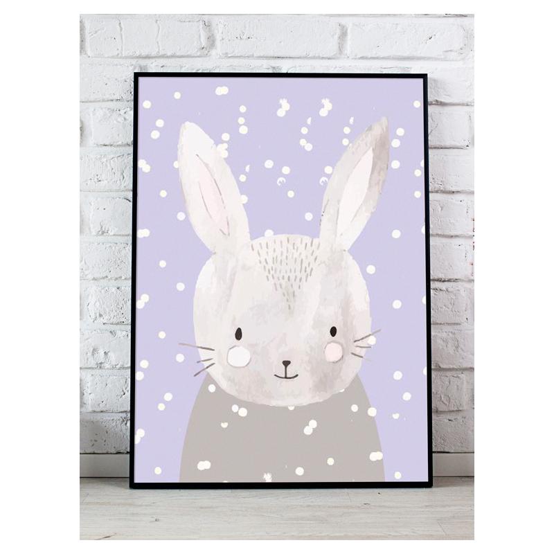 Levně Detský dekoračný plagát so zimným motívom králika, PP226 A3