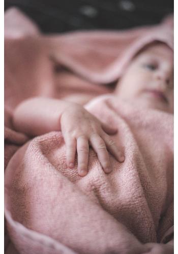 Bambusový dětský ručník v růžové barvě