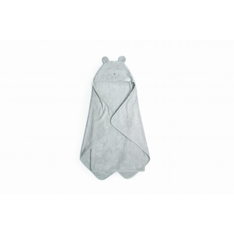 Levně Bambusový dětský ručník v světle šedé barvě, QMRECZ-SZARYJAS 130x75 cm