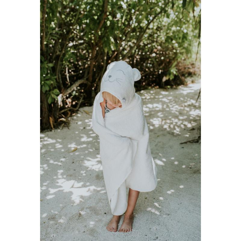Bambusový dětský ručník ve smetanové barvě