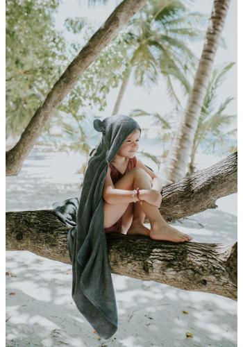 Bambusový dětský ručník v tmavošedé barvě
