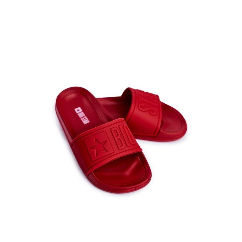 Červené gumové dětské pantofle Big Star