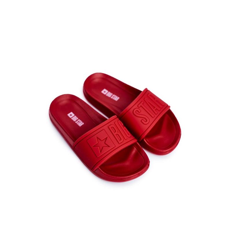 Červené gumové dětské pantofle Big Star
