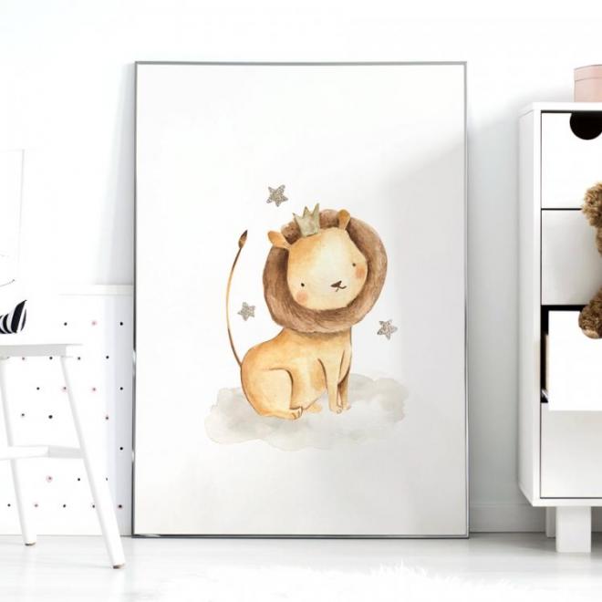 Levně Plakáty do dětského pokoje s motivem lva, P078 A3