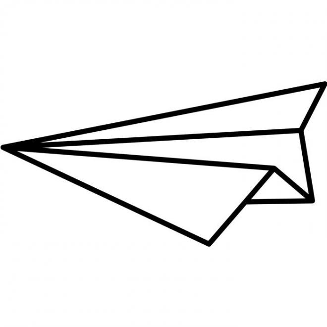 Nástěnná nálepka ve stylu origami s motivem papírového letadla