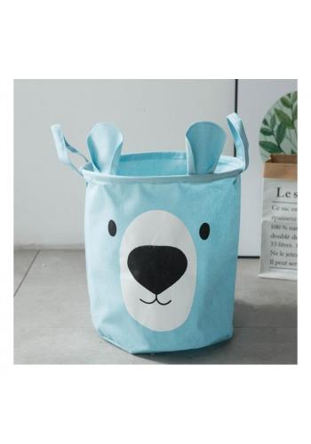 Dětský koš na hračky nebo prádlo s motivem medvěda v modré barvě