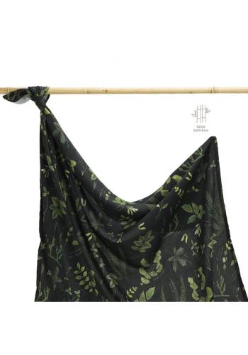 Bambusová deka na léto s bylinkovým motivem
