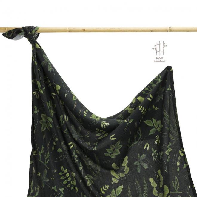 Bambusová deka na léto s bylinkovým motivem