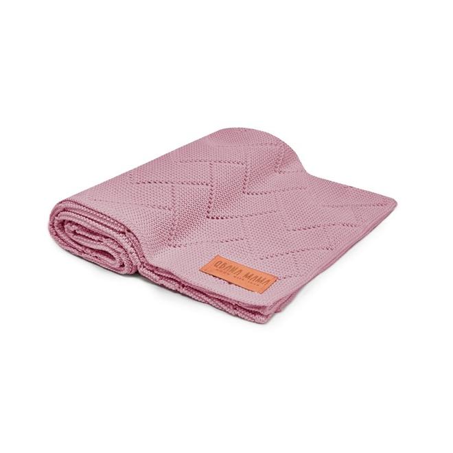 Levně 100% bambuová pletená deka v růžové barvě, QM KOC-OTUL-SERC-VINR SKL1 80x80 cm