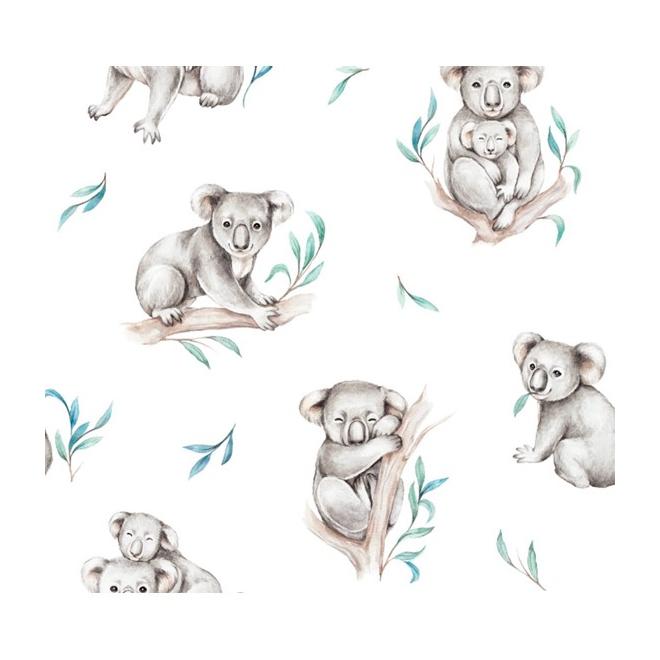 Levně Bambusová letní deka pro děti s motivem koaly, QM OTUL-BAM-KOALA 110x110 cm