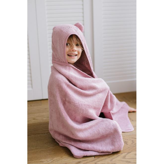 Růžový bambusový ručník pro děti