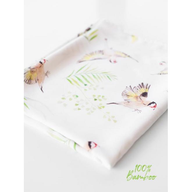 Levně Bambusová deka na léto pro miminka - ptáčky (polštář grátis), PP110 70x100cm
