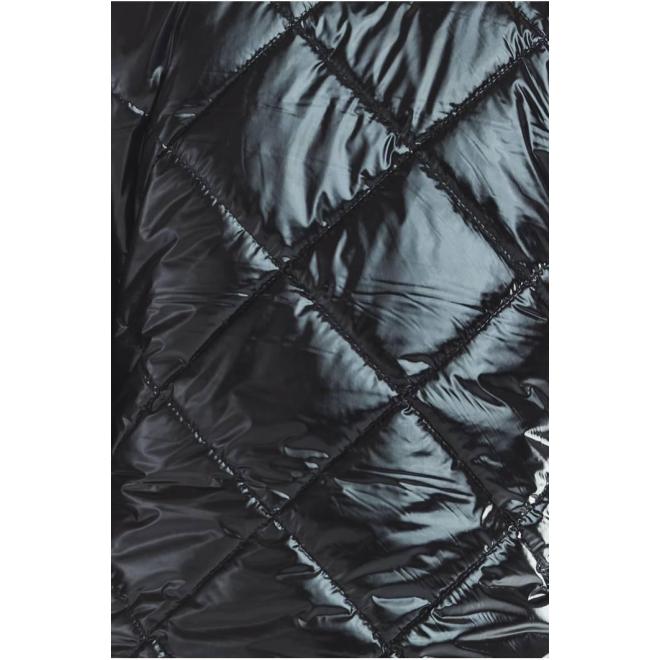 Dámská prošívaná bunda s vysokým límcem v černé barvě