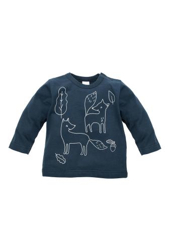 Chlapecké tričko tmavě modré barvy s motivem lišky