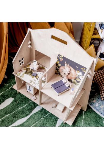 Dřevěný dětský domeček pro panenky