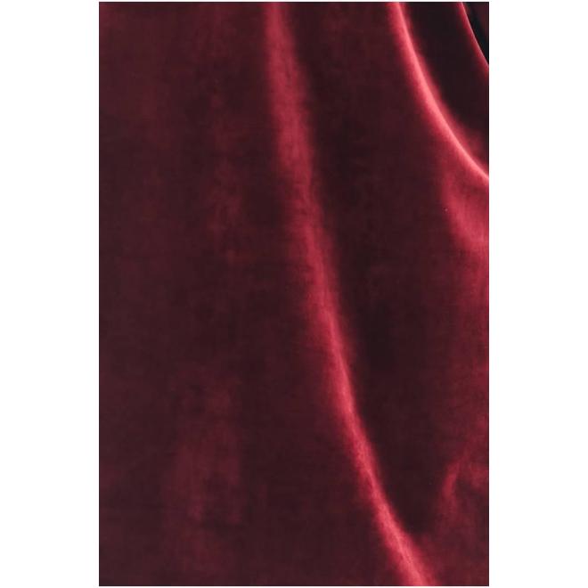 Teplá dámská sametová mikina bordové barvy s ozdobným pásem
