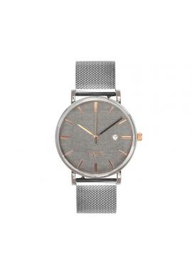 Módní dámské hodinky stříbrno-šedé barvy s kovovým řemínkem