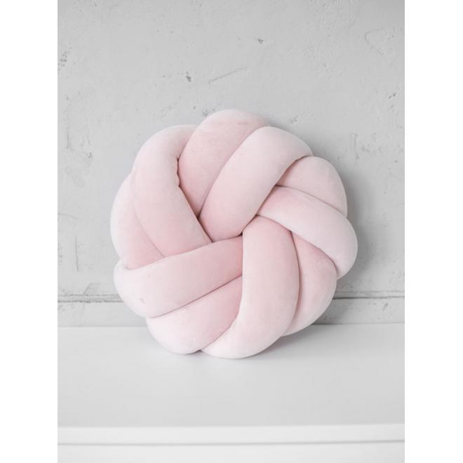 Smyčkový polštář Velvet v pudrově růžové barvě - super měkký