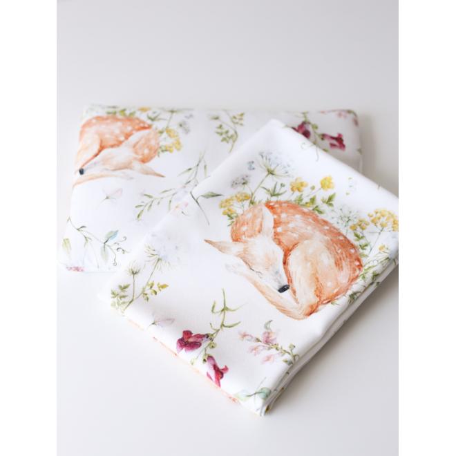 Letní bambusová deka pro miminka - Spící srnka (polštář grátis)