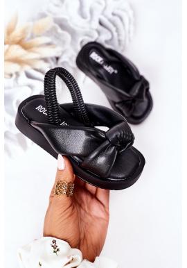 Stylové dětské sandály v černé barvě