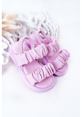 Trendy dětské sandálky ve fialové barvě