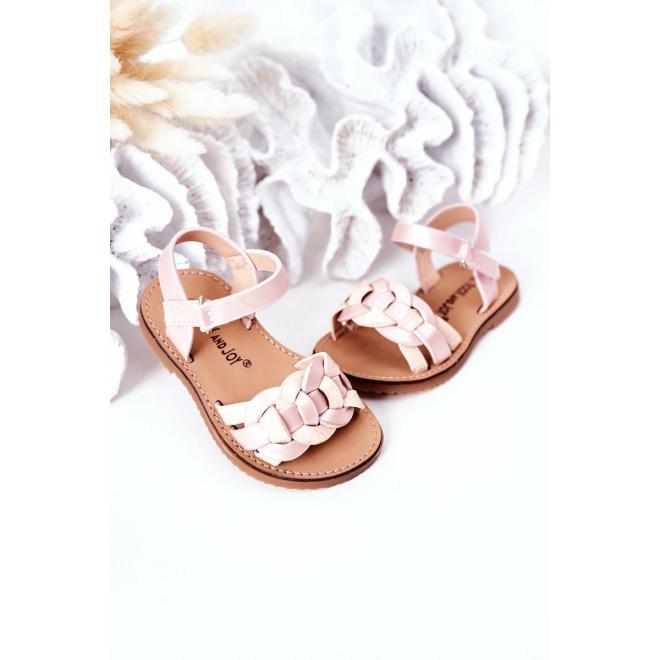 Módní dětské sandálky v růžové barvě