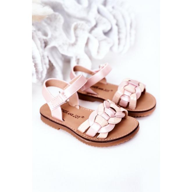 Módní dětské sandálky v růžové barvě