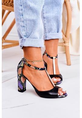 Stylové dámské sandály značky Laura Messi v černé barvě