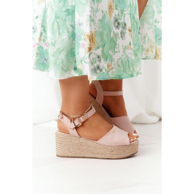Trendy dámské sandály značky BIG STAR v světle růžové barvě