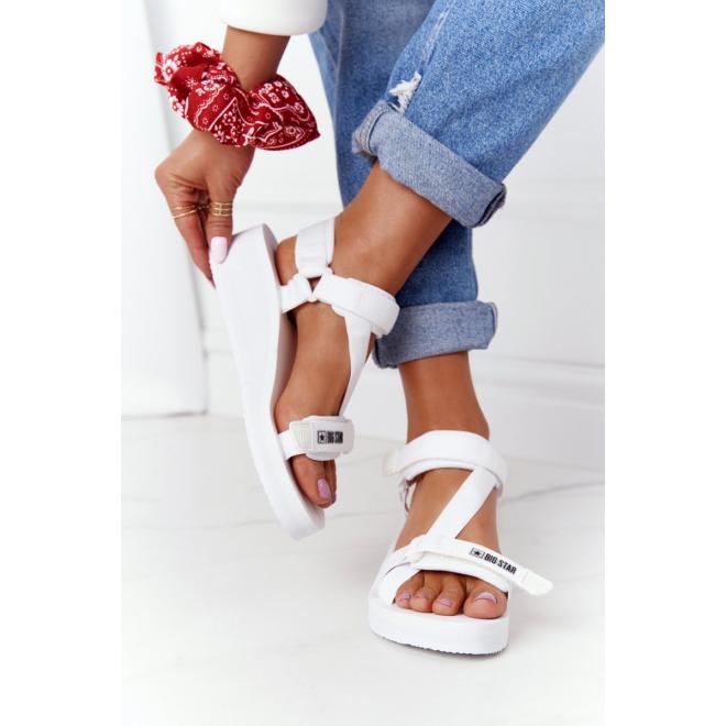 Stylové dámské sandály značky BIG STAR v bílé barvě