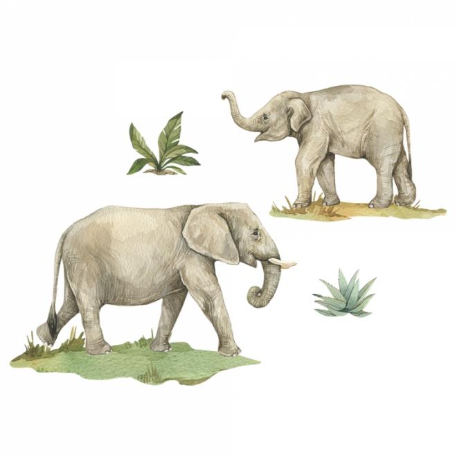 Sada nálepek v podobě slonů z kolekce Safari