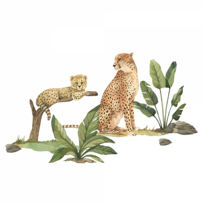 Safari sada nálepek v podobě gepardů
