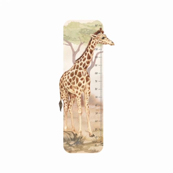 Dětský výškový metr na zeď s motivem žirafy