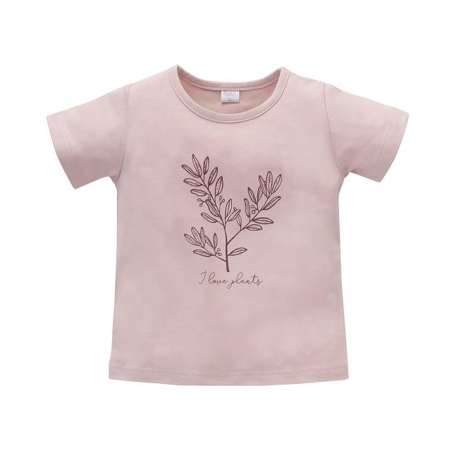 Levně Dívčí tričko s krátkým rukávem v růžové barvě, PIN319 Julia 104